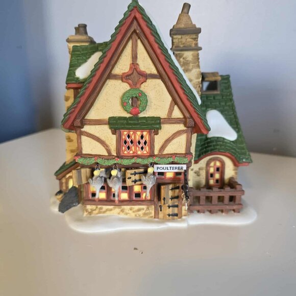 EUC Dept 56 Dickens Village Series "Leacock Poulterer" Vintage 1997 - Picture 7 of 11